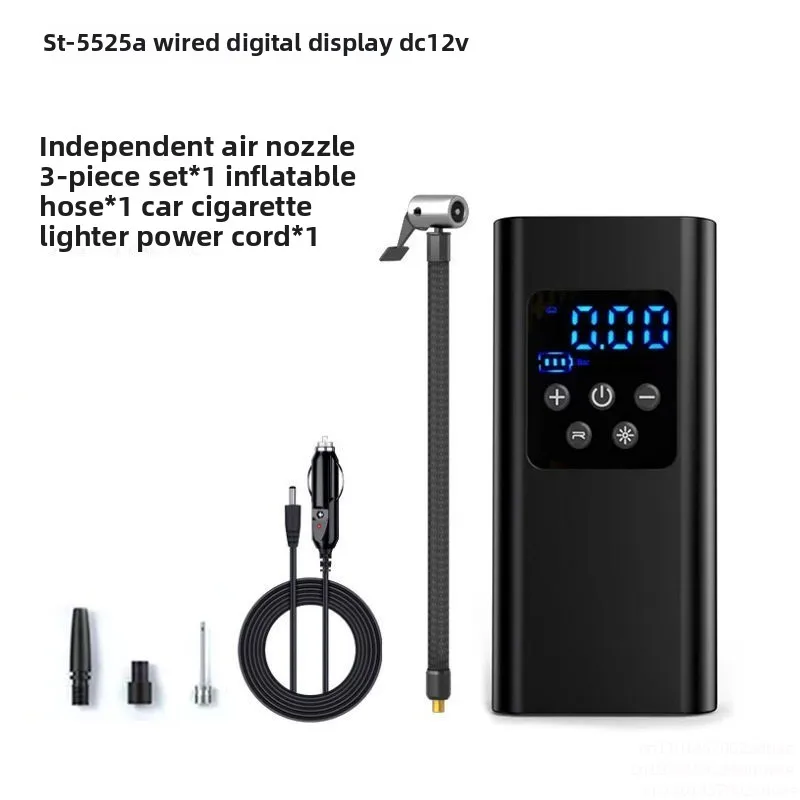 Portable Car Tire Inflator Digital Display Auto Air Compressor Fast Inflation Rechargeable Tire Pump for Car Motorcycle Bicycle