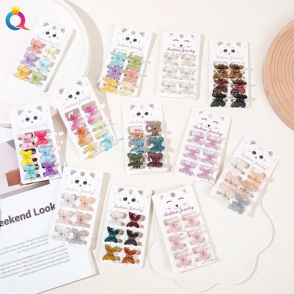 

Butterfly Mini Claw Clips Small Colorful Hair Clips for Women Bangs Baby Hair Non Slip Hair Accessories Wholesale