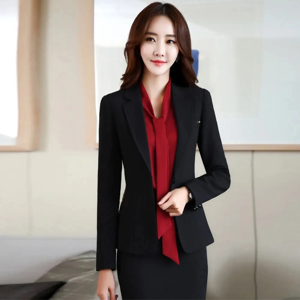 

Suit Jacket Women Spring And Autumn Women's Suits Coat Long Sleeve 2026 New Season Korean Fashion Slim Top Women Blazer Black