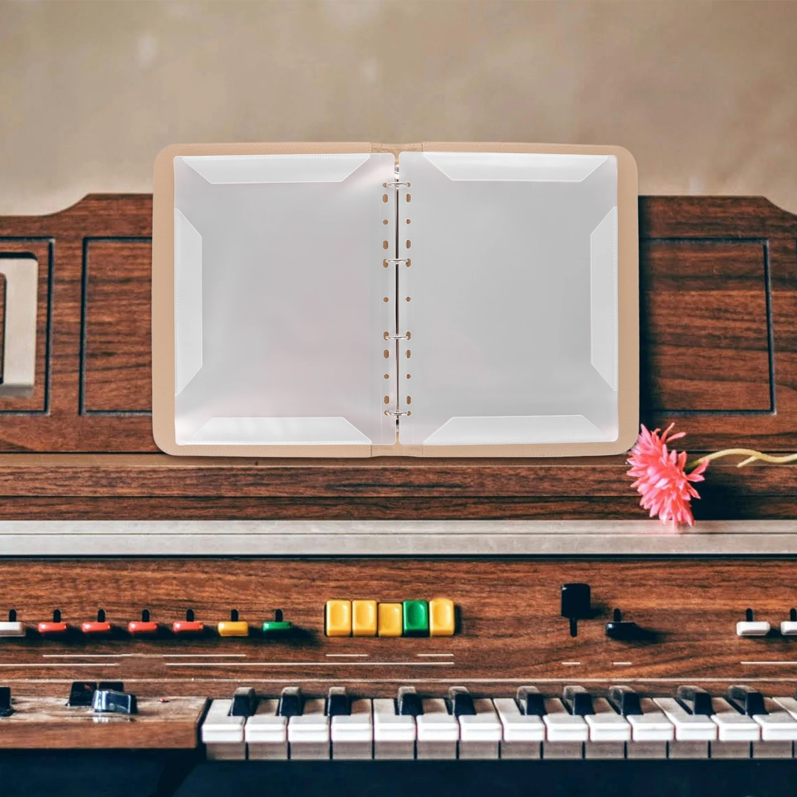 

Portable File Organizer Piano Score Binder Pu for Desk Office