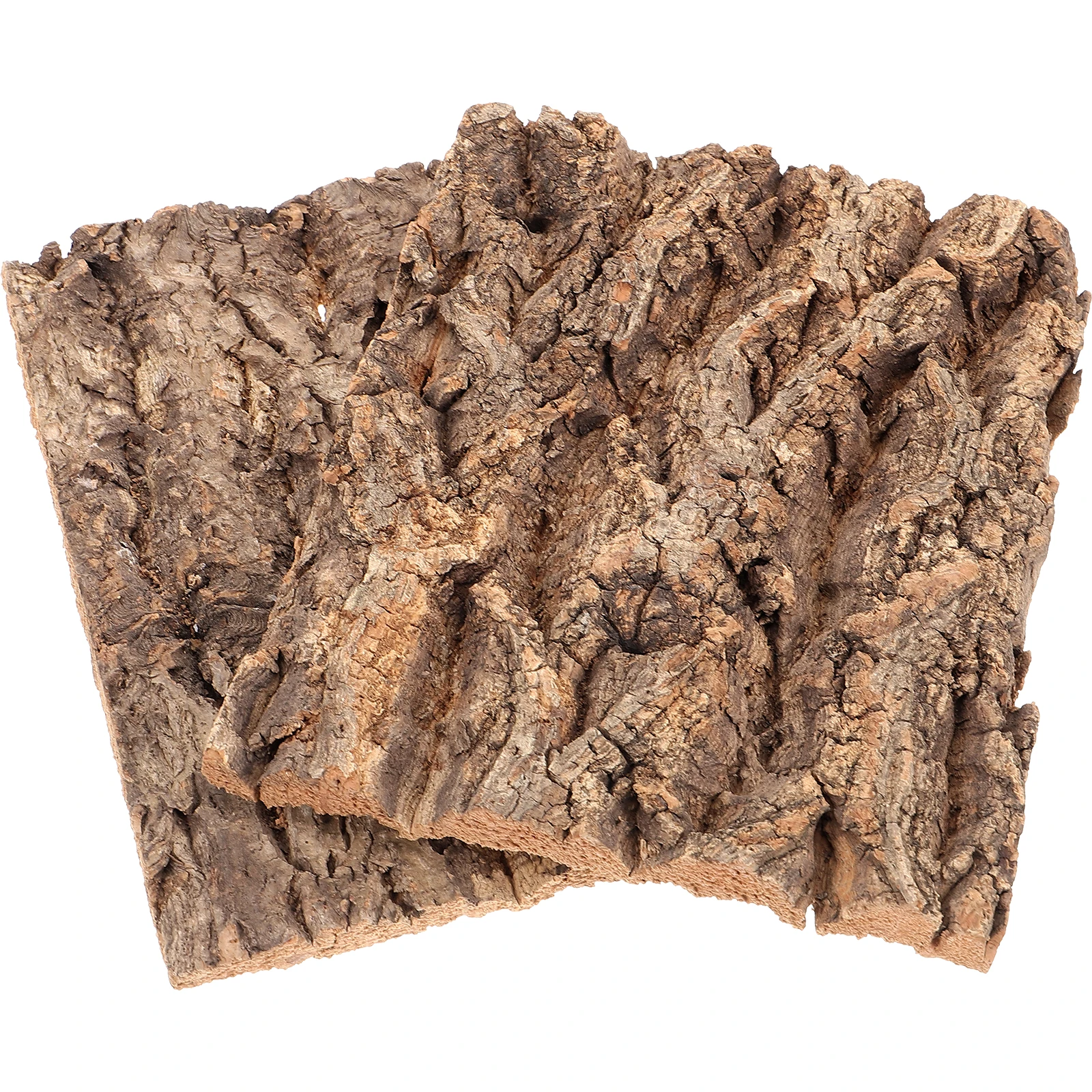 

2 Pcs Tree Bark Decoration Durable Natural Material Terrarium Climbing Background Reptile Cage Accessories Tank Decor