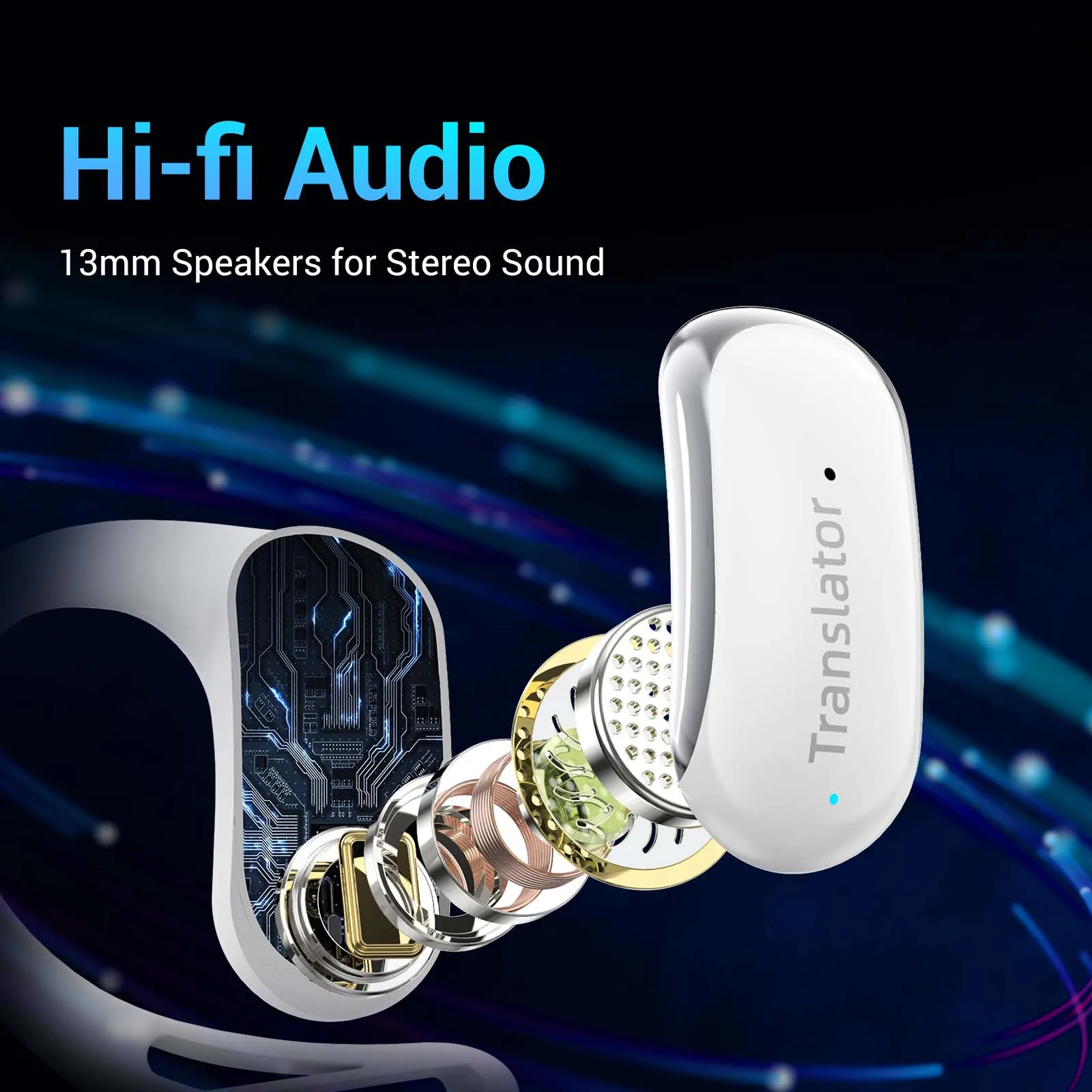 Wooask F56 AI language translator Real Time Two-way Voice Translator Device 144 Languages&8 Offline Translator earbuds