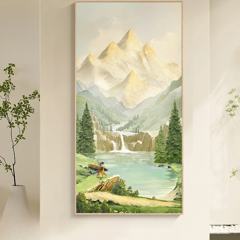 

Modern simple landscape painting entrance entrance decorative painting corridor aisle mural entrance background wall hanging