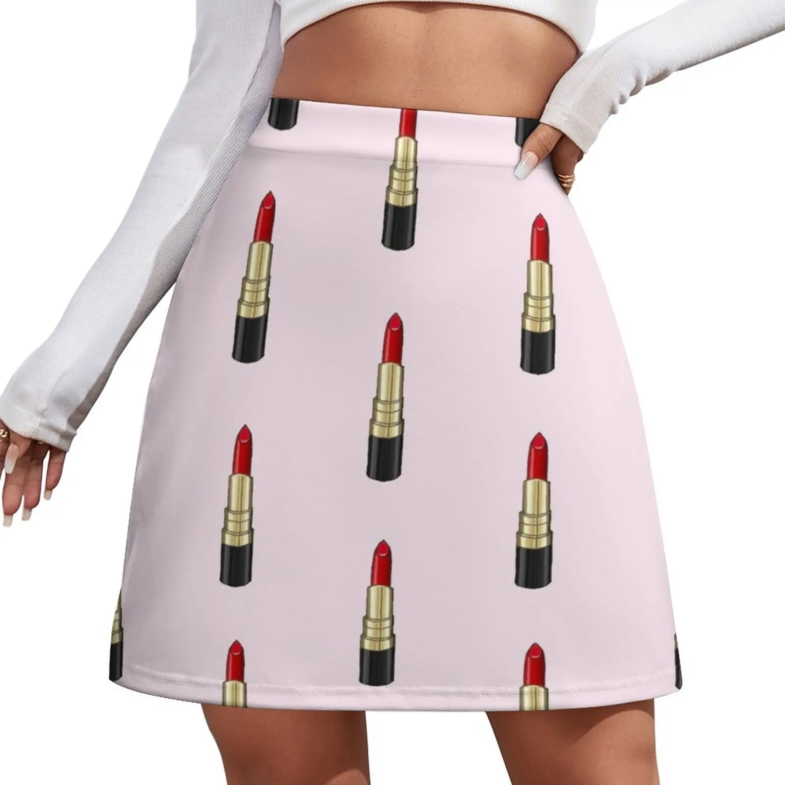 

Classic Red Lipstick Mini Skirt micro mini skirt extreme Clothing female elegant social women's skirts