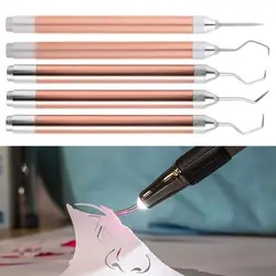 Portable Vinyl Weeding Kit With LED Light Vinyl Weeding Tool Handheld Iron-on Project Cutter Vinyl Paper Remover with Hooks
