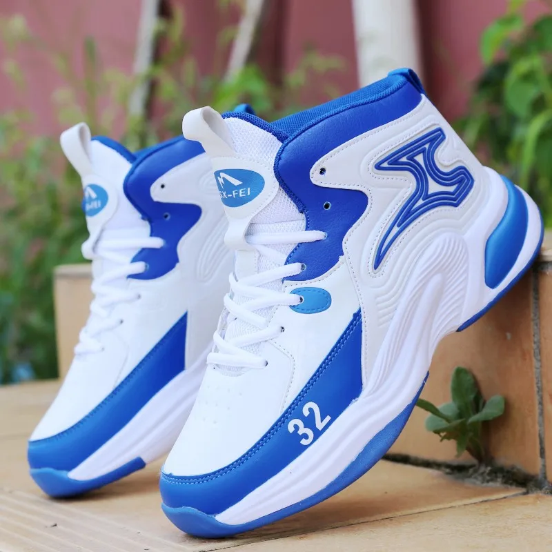 Zapatillas de Baloncesto para Hombre, de Caña Alta, Impermeables, con Superficie de Cuero, Estilo Deportivo para Otoño e Invierno, Calzado Moderno para Hombre
