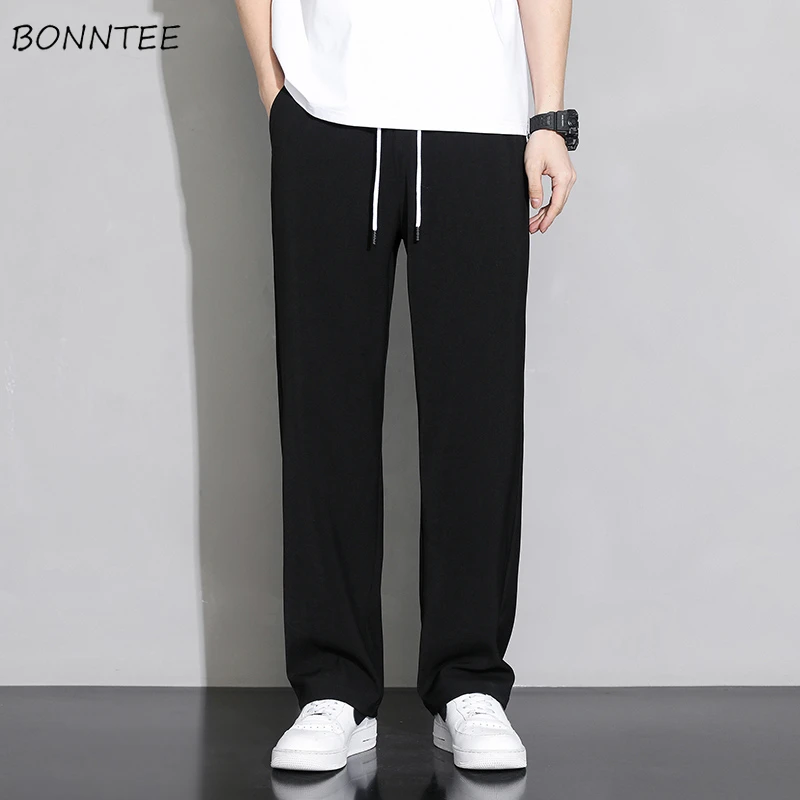 

Спортивные брюки мужские свободные повседневные бегуны универсальные летние красивые дышащие студенческие классические простые брюки в корейском стиле