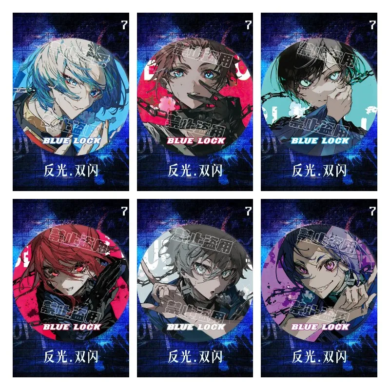 Hot Anime BLUE LOCK Figures Itoshi Sae Nagi Seishiro Michael Kaiser Metal Badge Pins Exquisite Bag Decor Brooch Christmas Gift