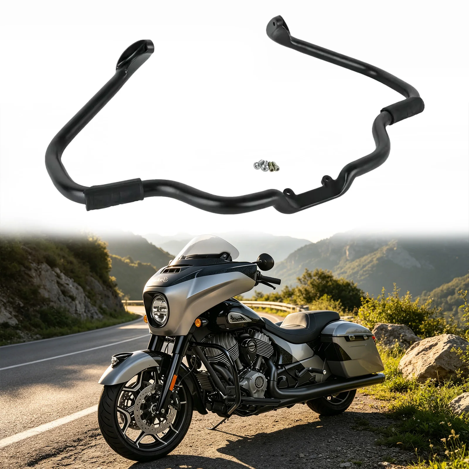 For Indian 21-25 Roadmaster 16-25 Springfield 19-25 Chieftain Dark Horse Accessories Motorcycle Crash Bar Highway Engine Guard