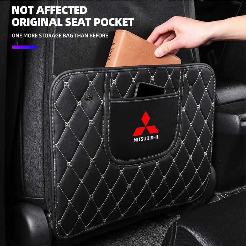 New PU Leather Car Anti-Kick Mats Auto Seat Back Protector Cover For Mitsubishi ASX Lancer Pajero 4 Colt Galant 8 Carisma EX EVO