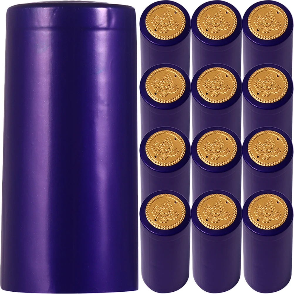 

300pcs Red Sealing Film Caps Shrink PVC Lids Stoppers Wedding Bottle Covers Heat Shrink Wrap for Sparkling