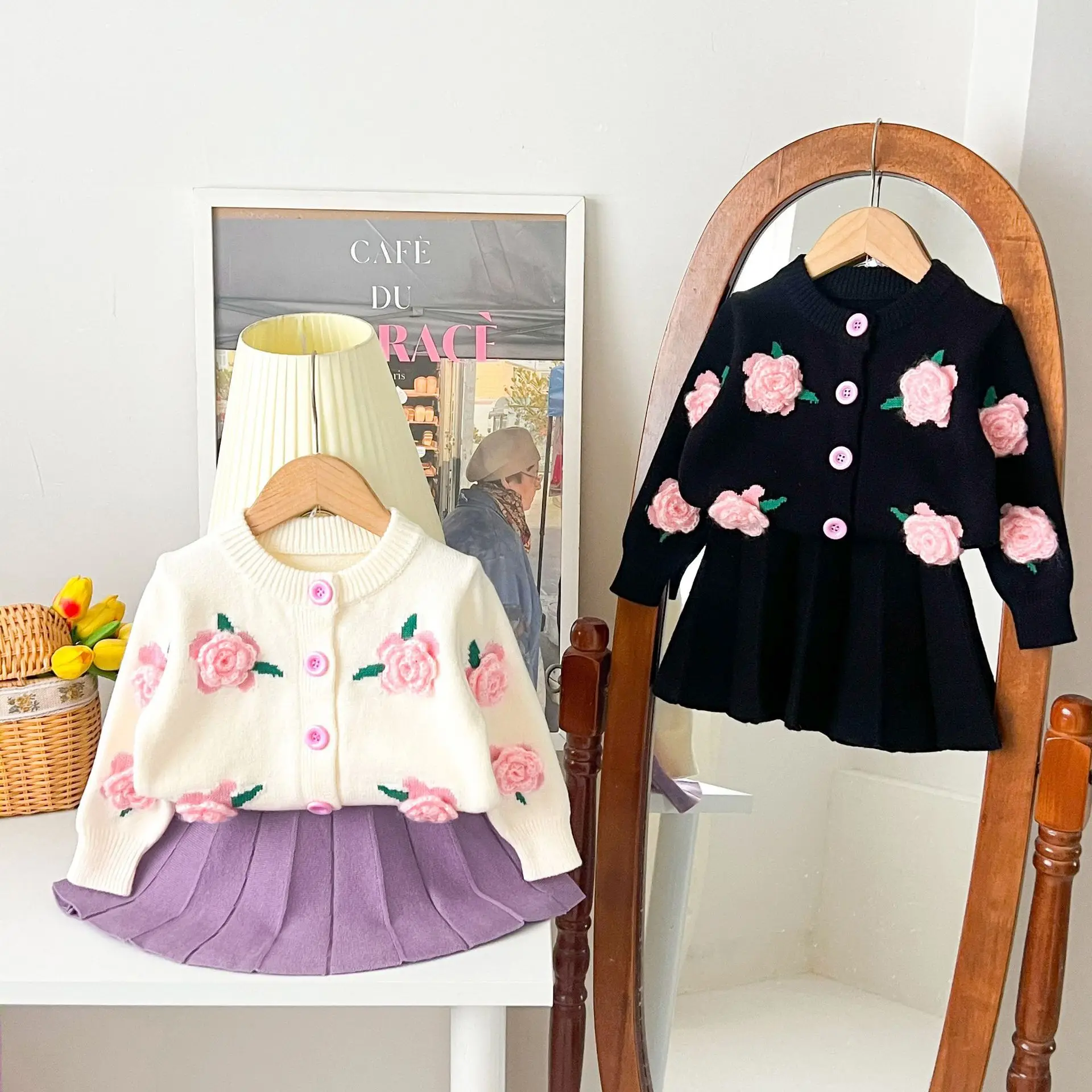 Girls Casual Turtleneck Sweater & Pants Set 2026 Autumn Winter | 2PCS Kids Cute Clothing Outfits