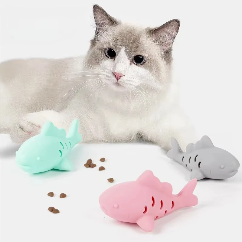 Interactive Bite-resistant Simulated Fish Cat Food Leakage Chew Toy Teeth Grinding Kitten Pet Supplies