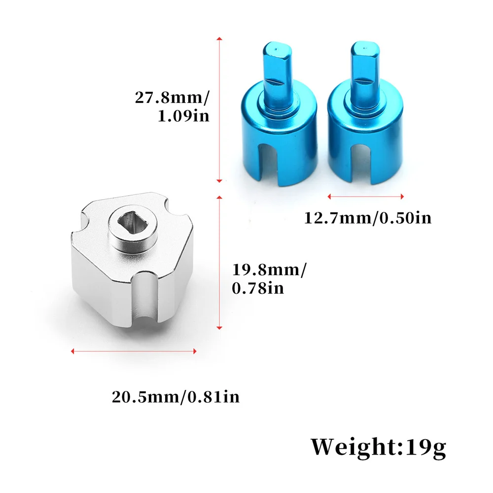Aluminum Alloy Differential Lock Differential Cup Set for 1/10 TAMIYA TT-01 TT01 RC Car Upgrade Parts