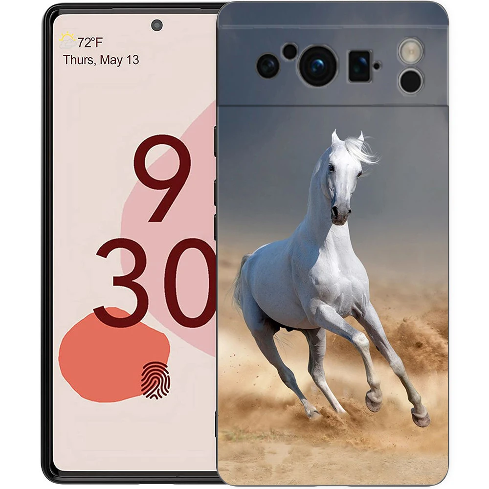 Horse Great Beauty Galloping Phone Case Cover for Google Pixel 8 7 6 7A 6A Pro 5G Shockproof Silicone Soft 8 Pro 5G Shell Capas