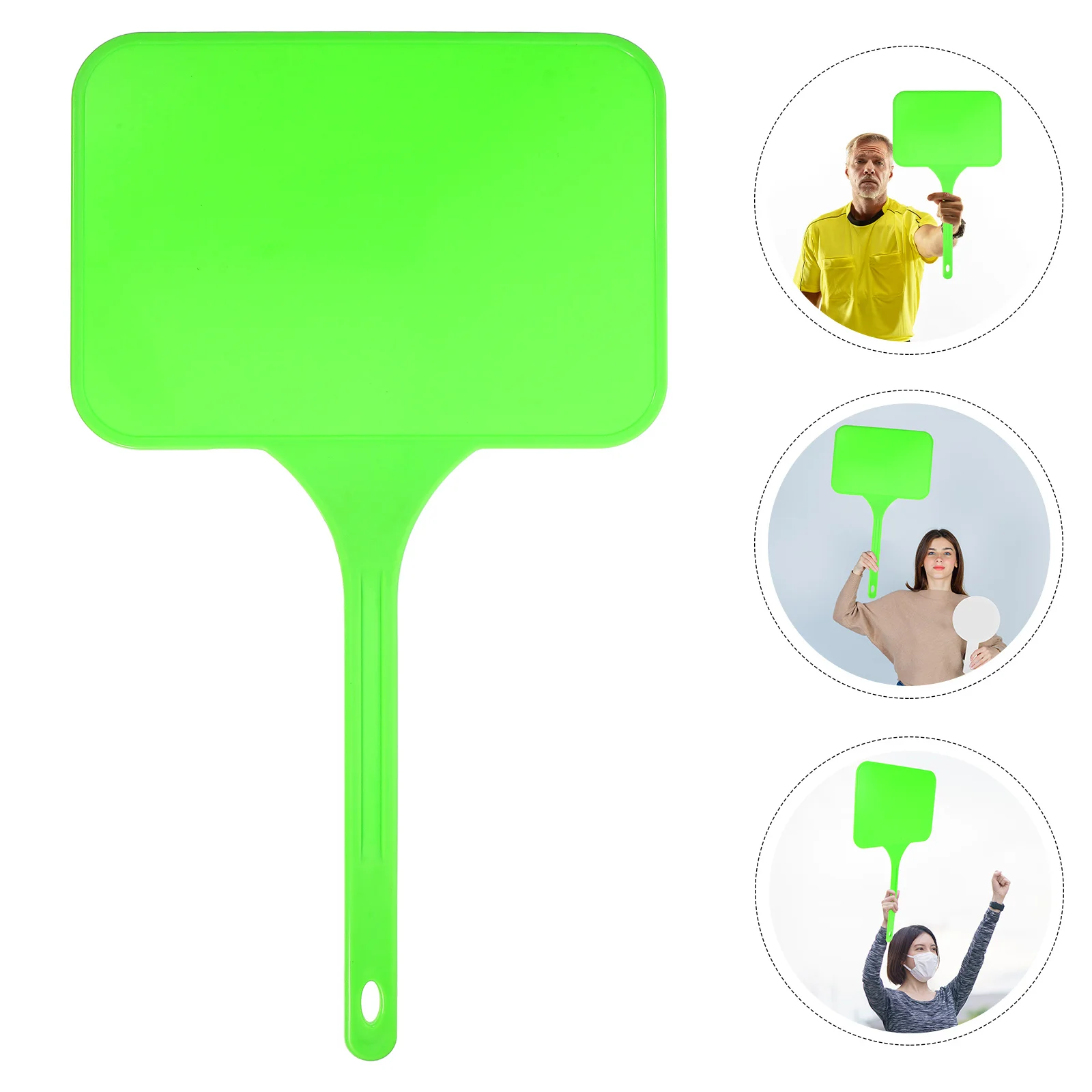 1pcs Handheld Sign Portable Dry Erase Paddle For Auctions Games Voting Events Whiteboard Advertising Outdoor Use Display Board