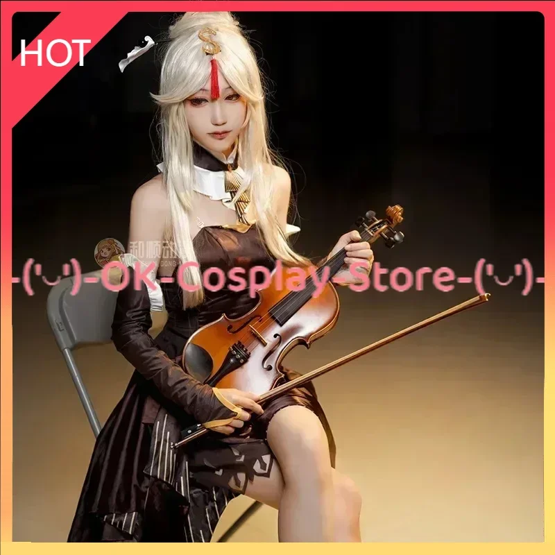 

[Custom Made] Game Genshin Impact Symphony Concert NINGGUANG Cosplay Costume Anime Outfit NING GUANG Dress Party Uniform