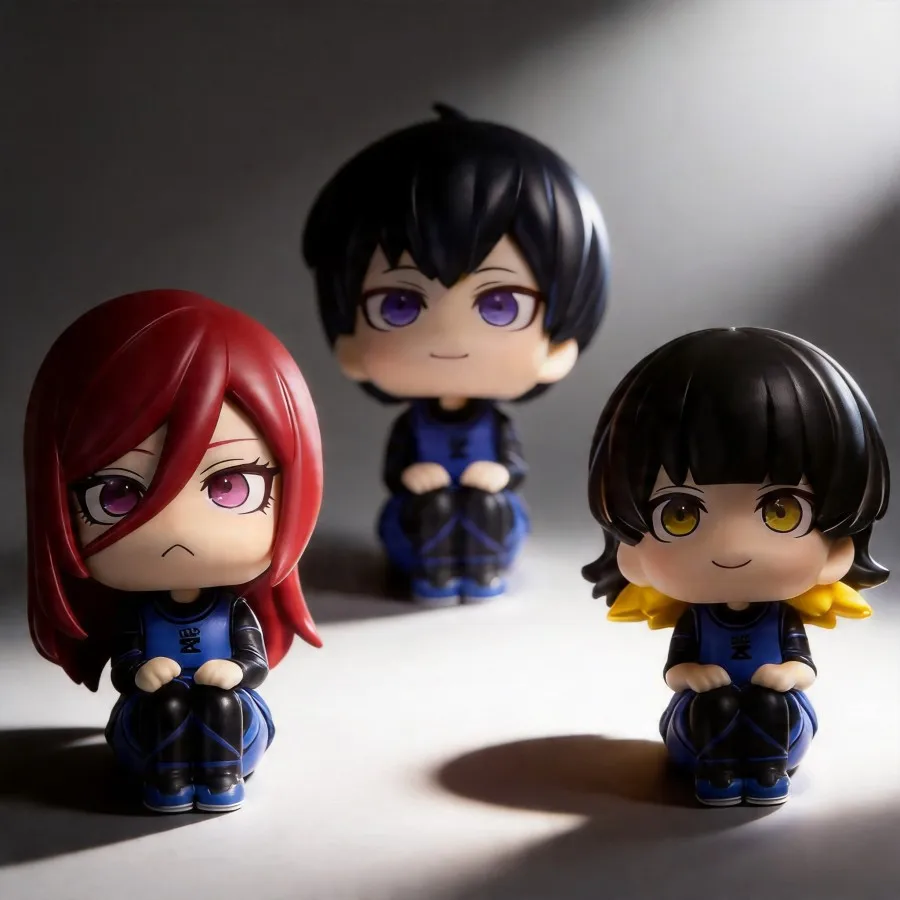 

Blue Lock Anime Figures Set - Chigiri Hyoma, Isagi Yoichi, Bachira Meguru - 10cm Palm-sized Desktop Decoration Ornament