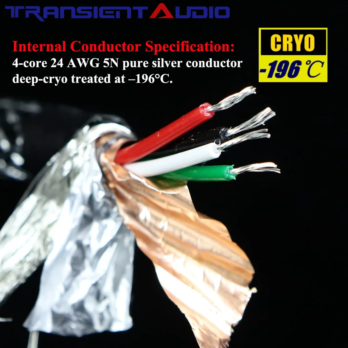 TRANSIENTHI-FI Cryo‑Treated 5N Pure Silver USB DAC Cable – Audiophile USB Audio Interconnect for PC Sound Card & Hi‑Fi System