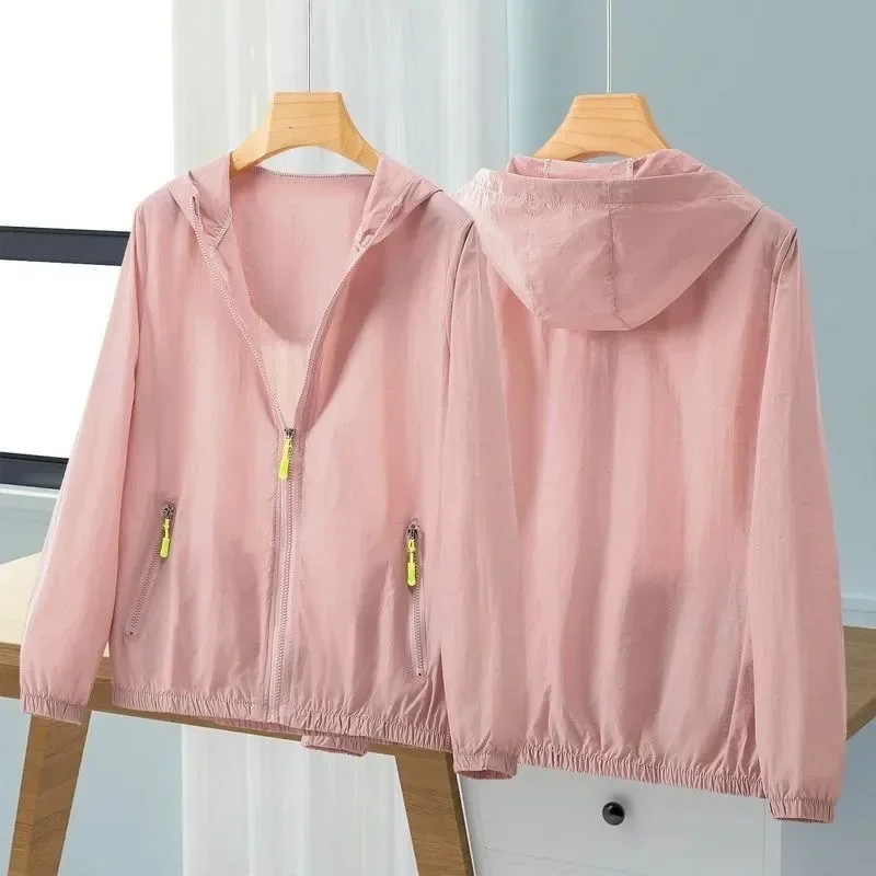 2024 Spring Summer Fashion Thin Windbreaker Women Jacket Coat Female Hooded Baseball Uniform Loose Jackets
