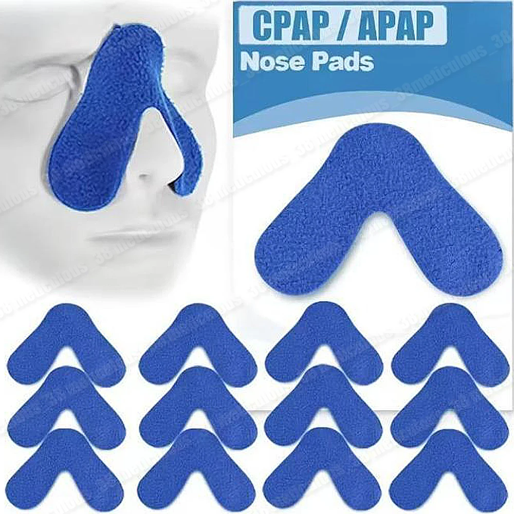 5PCS-100PCS Nasal Pads for CPAP Mask Blue Universal Nose Pad Sleep Apnea Comfort Pad Anti Wrinkle Ventilator Pad Nasal Strip