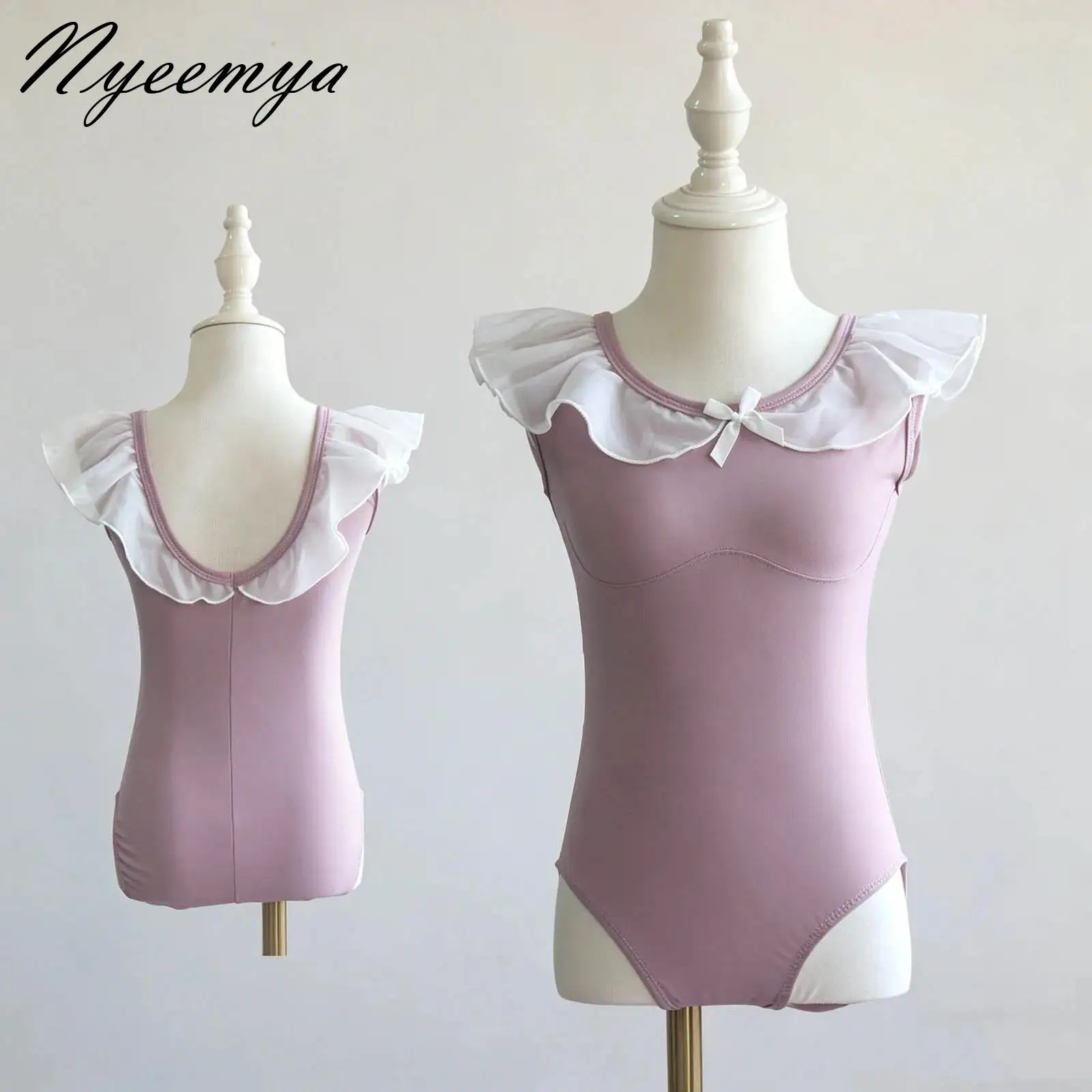 Maillots de Ballet con Falda para Niñas, Tutú Desmontable, Traje de Danza, Atuendo de Bailarina, Ropa Artística de Patinaje Estilo Princesa Coreana para Niñas