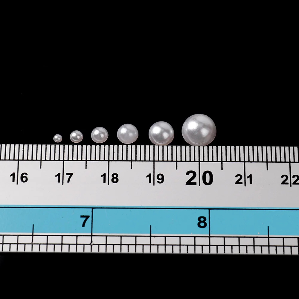 1 Box  Half Round Pearl Beads ABS Flatback Rhinestones For DIY Crafts Sewing Dress Shoes Decoration A0145