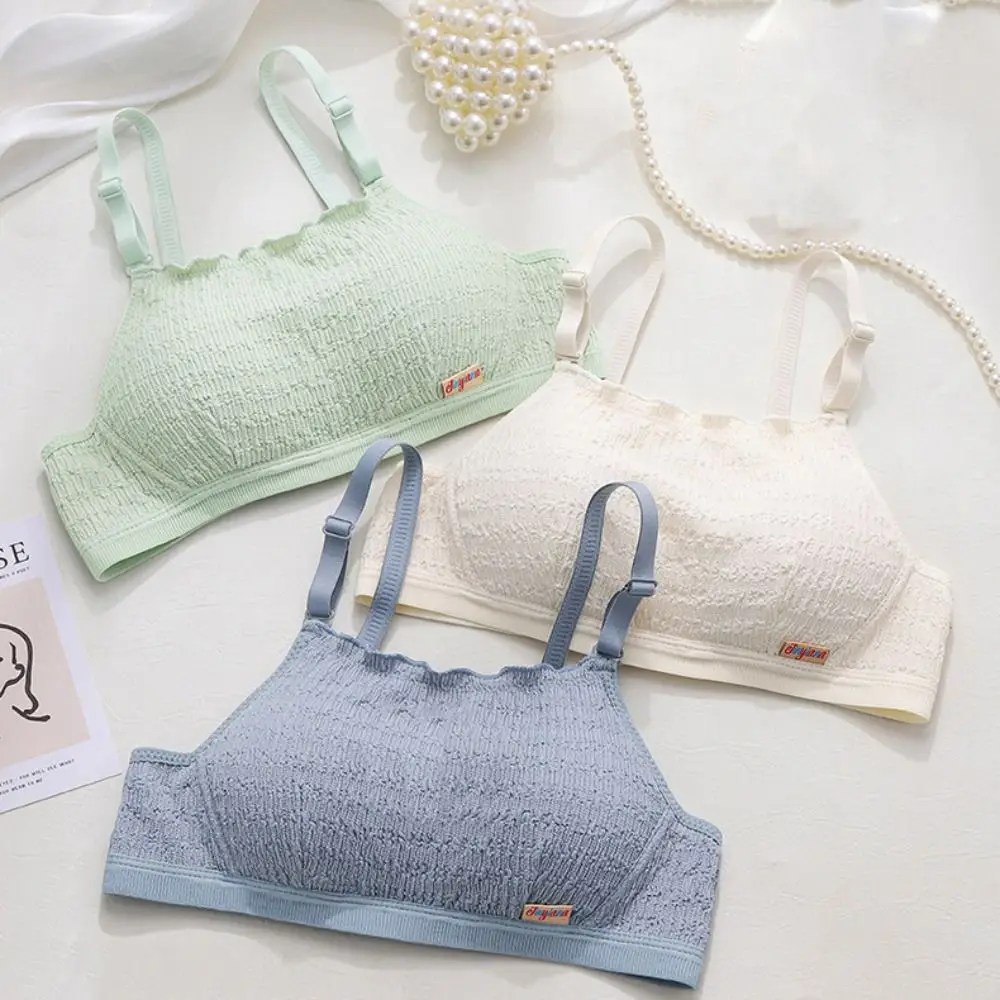 Sweet Ruffle ไร้สาย Bra ผู้หญิงเสื้อกั๊ก Push Up Bra ชุดชั้นในสาว Bras ทุกวัน