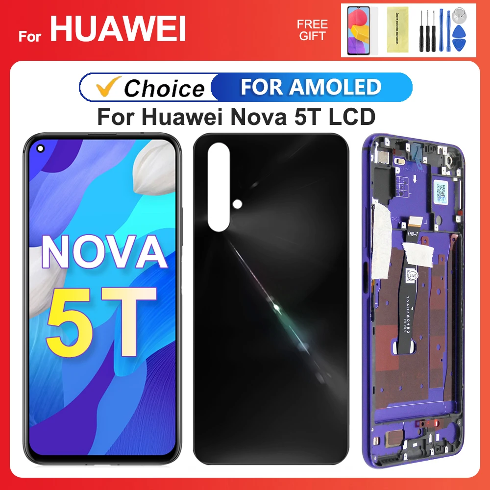 AMOLED For HUAWEI Nova 5T For Honor 20 YAL-L21 L61 L71 L61D LCD
