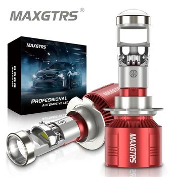 Lentille de projecteur Led H7, 2 pièces, H8 H11 9005 HB3 9006 HB4 9012 Hir2, ampoules de phares de voiture Canbus 45W 24000LM, Mini lampe automobile 12V RHD LHD