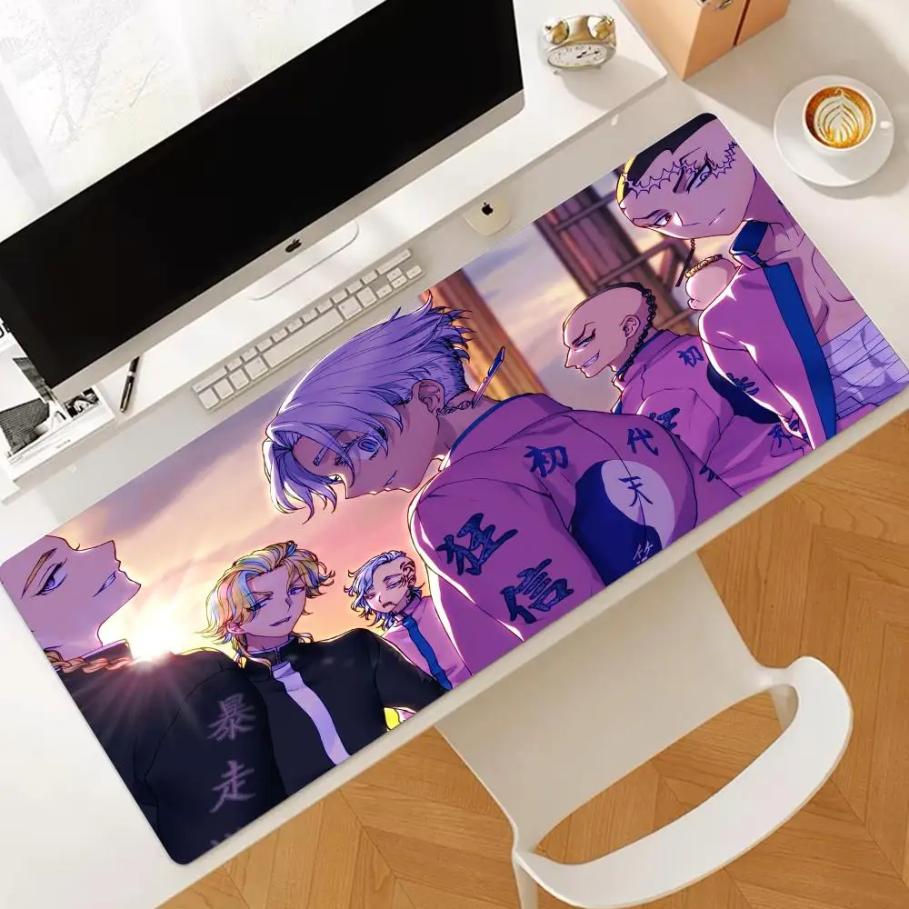 

Top Selling Wholesale T_tokyo R_revengers Mouse Pad Rubber Mouse Mats Cartoon Large Game Pad Computer Accessories Art Desk Mat