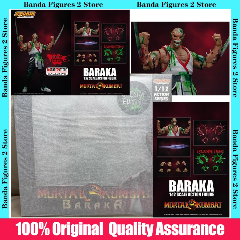 100% Original Box Storm Collectibles Mortal Kombat VS Series Baraka Bloody Edition 1/12 Scale BBTS In Stock Anime Figures Model