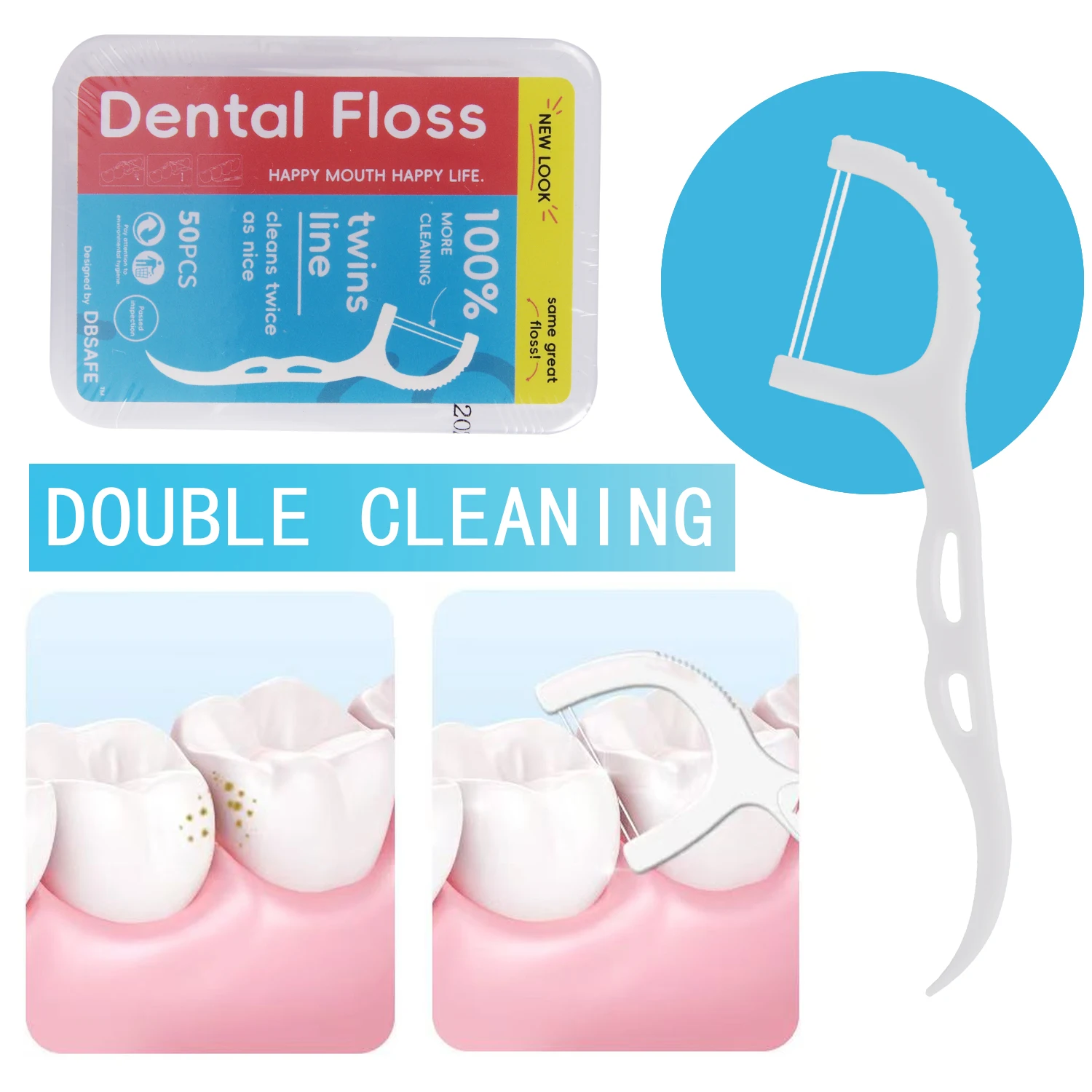 1/5/10 صندوق محمول يمكن التخلص منه خيط تنظيف الأسنان مسواك بلاستيكي عالي التوتر خيط تنظيف الأسنان صندوق خيط تنظيف الأسنان العناية بالفم DBsafe