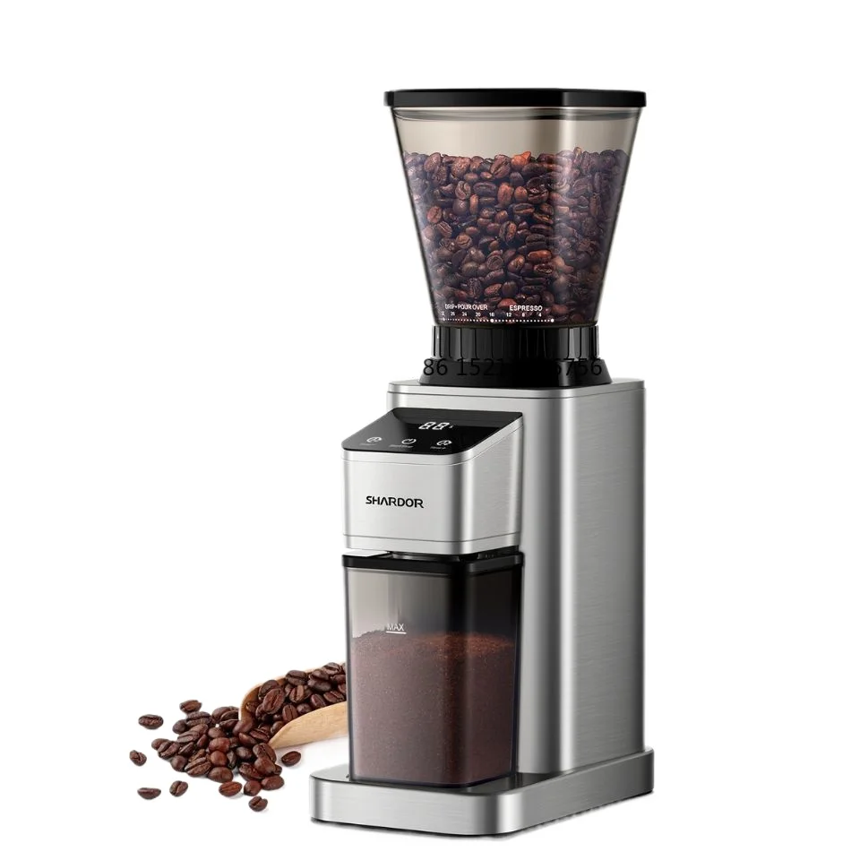 

48 Precise Grind Settings Burr Coffee Bean Grinder Black 1-12 Cups Coffee Machine Espresso Coffee Grinder Electric