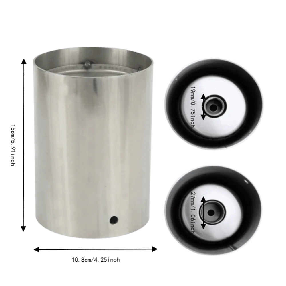 Stainless Steel Golf Hole Cup Metal Construction Bottom Drain Hole Golf Practice Cup 10.8cm Outer Diameter