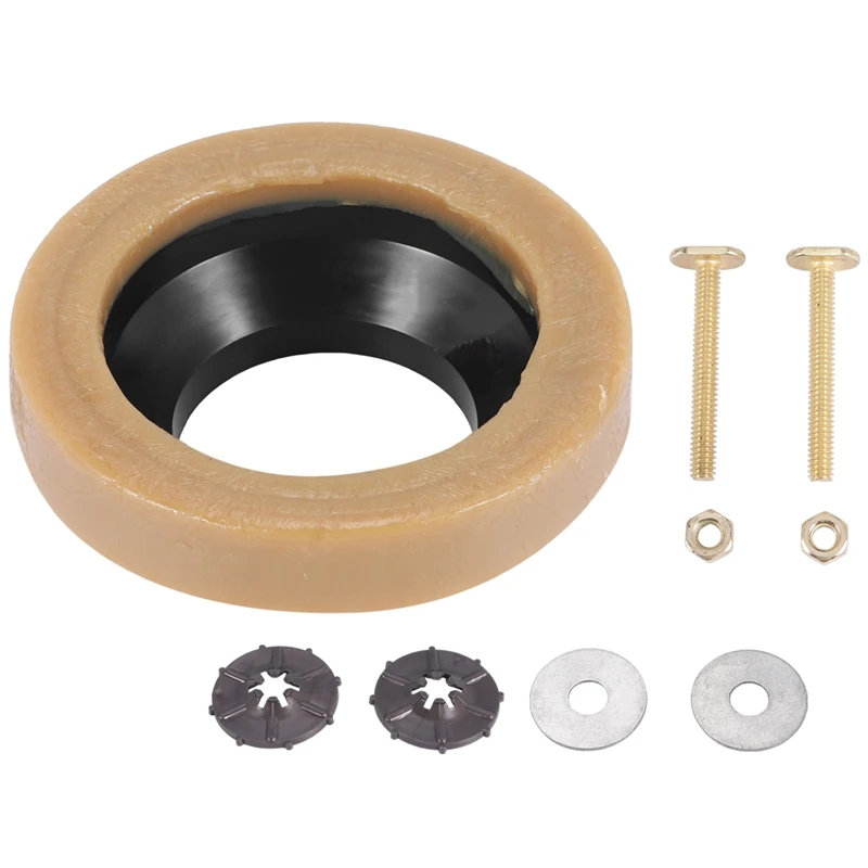 Kit de anel de cera higiênica para banheiros com saída de piso, nova instalação ou re-assento