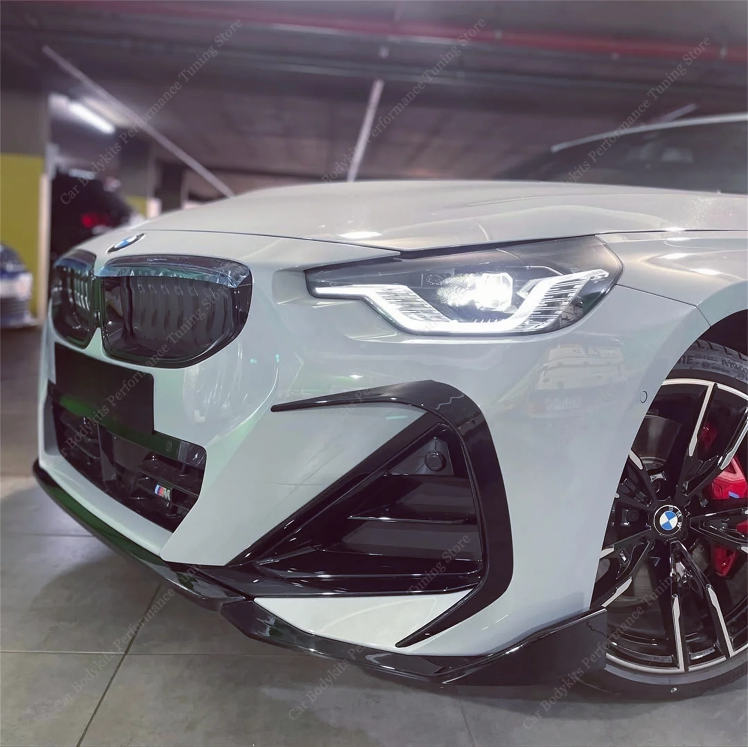 

Глянцевые черные передние канистры из АБС-пластика, накладка с аэрообразным срабатыванием для BMW G42 220i 230i M240i Coupe M Sport 2024 2025 2026, кудряги, тюнинг