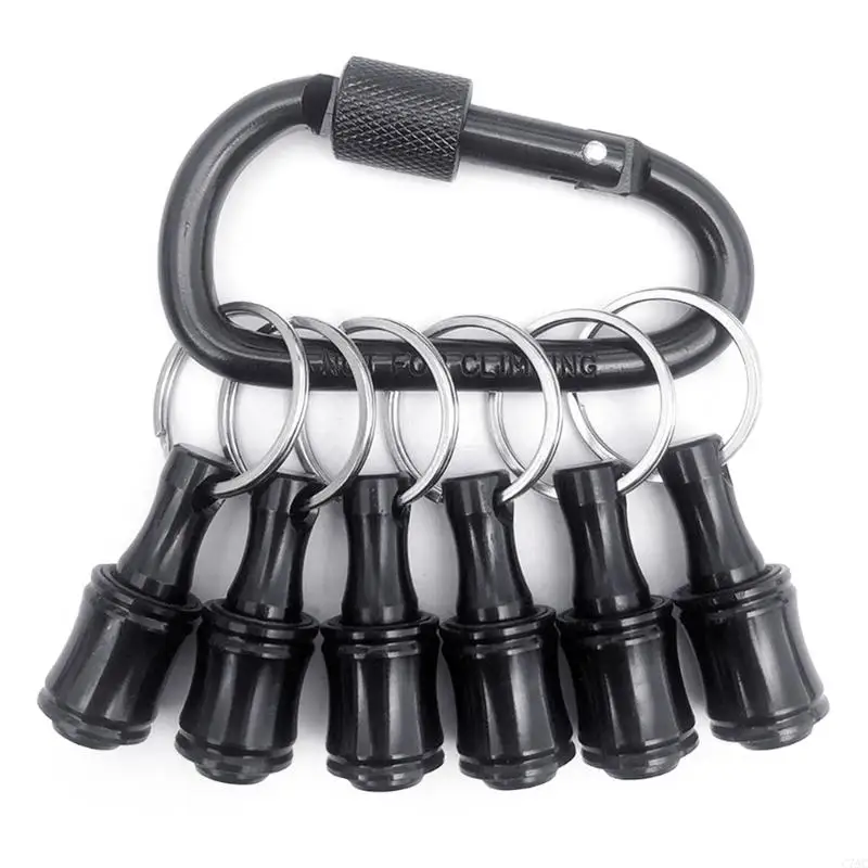 Screwdriver Bit Holder Keychains With Carabiner 1/4 ShankExtension Bar Tool C7AC