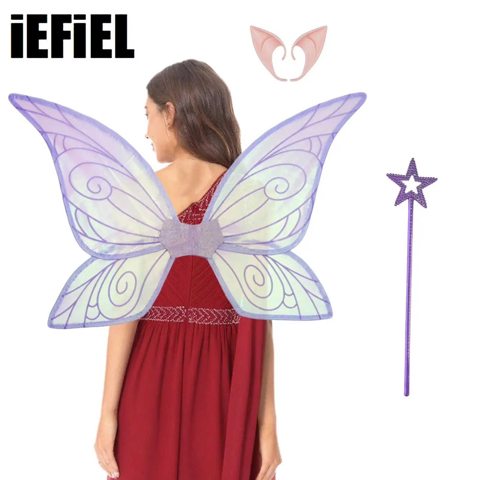 

Butterfly Wings Wand Adult Women Girls Travel Vlogging‌ Photography Props Wing Halloween Costume Masquerade Fairy Angel Wings