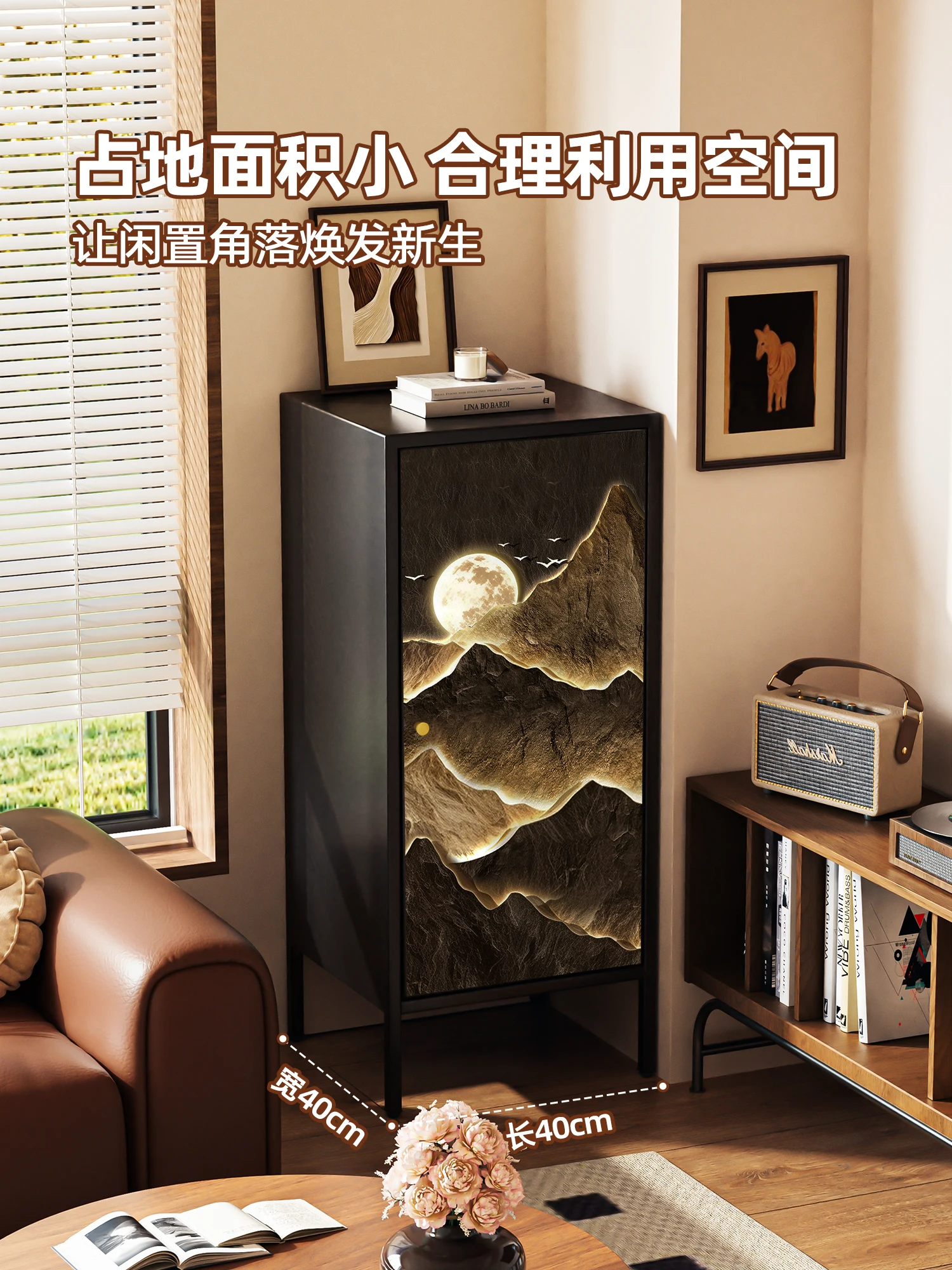 خزانة من الفولاذ في العصور الوسطى، غرفة نوم، خزانة بجانب السرير، فاخرة خفيفة، غرفة معيشة راقية، خزانة، خزانة حديدية، خزانة تخزين قديمة #4