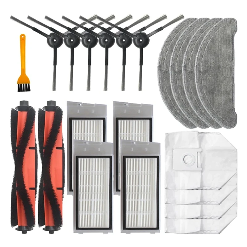 استبدال مكنسة كهربائية روبوت ، فرشاة جانبية رئيسية ، فلتر Hepa ، ممسحة ، كيس غبار ، Roidmi Eve Plus ، SDJ01RM