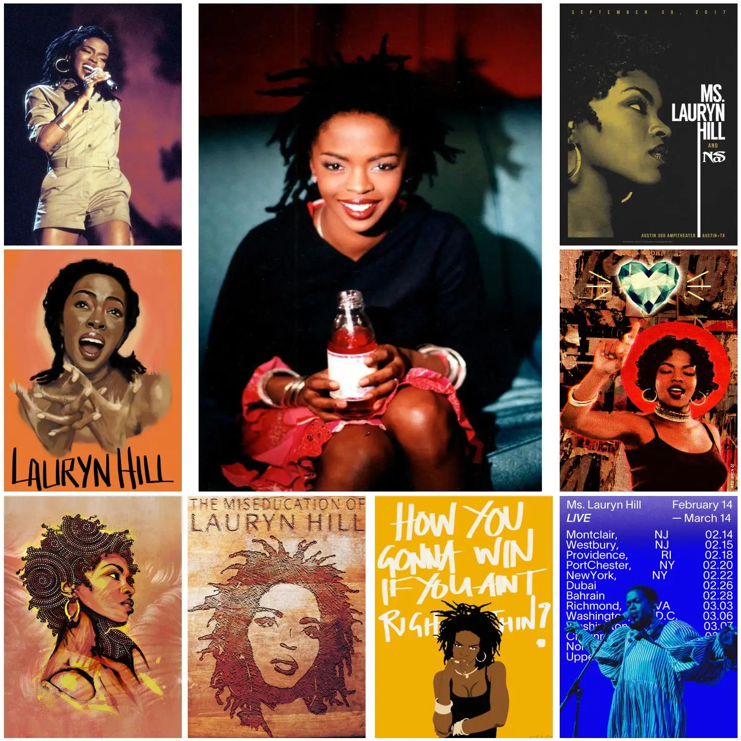 

lauryn hill Poster Decorative Painting Canvas Poster Gift Wall Art Living Room Posters Bedroom Painting