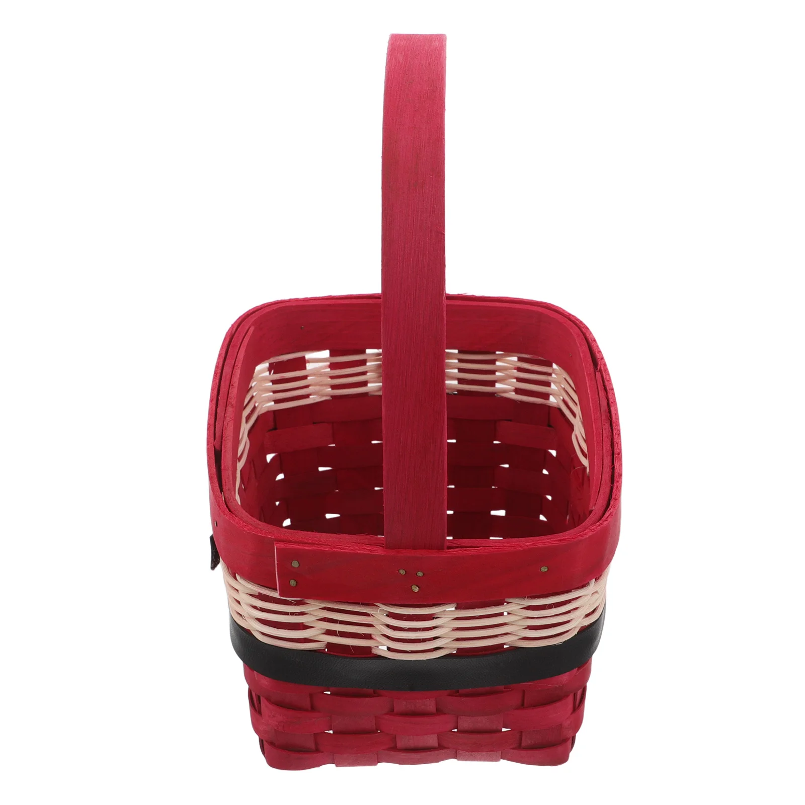 

Christmas Woven Basket Square Handcrafted Storage Organizer Lightweight Xmas Basket for Pantry Table Organizing Baskets