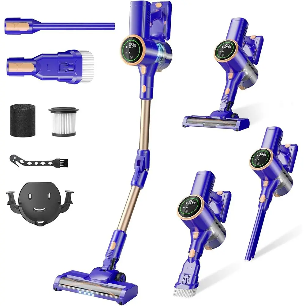 

180 ° Гибкий пылесос-швабра с сенсорным управлением, 8-в-1, для дома, твердых полов и ковров с коротким ворсом