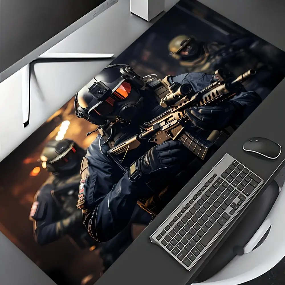 Gaming Mouse Pad, Large Extended Non-slip Desk Mat for PC Keyboard, Tactical Art Print Mousepad for Gamers