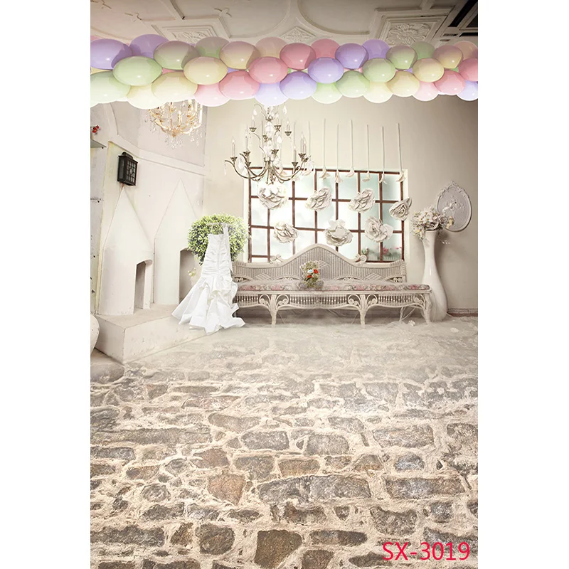 SHENGYONGBAO Valentine's Wedding Dress Landscape Backdrop Beautiful Flower Wall   Background Photography Prop XH-08