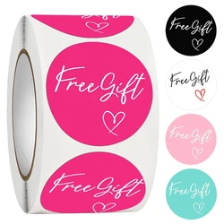 100-500 pezzi regalo gratuito lettere etichette adesive forniture fisse adesivo di ringraziamento rosa per biglietti da visita di piccole dimensioni 1 pollice