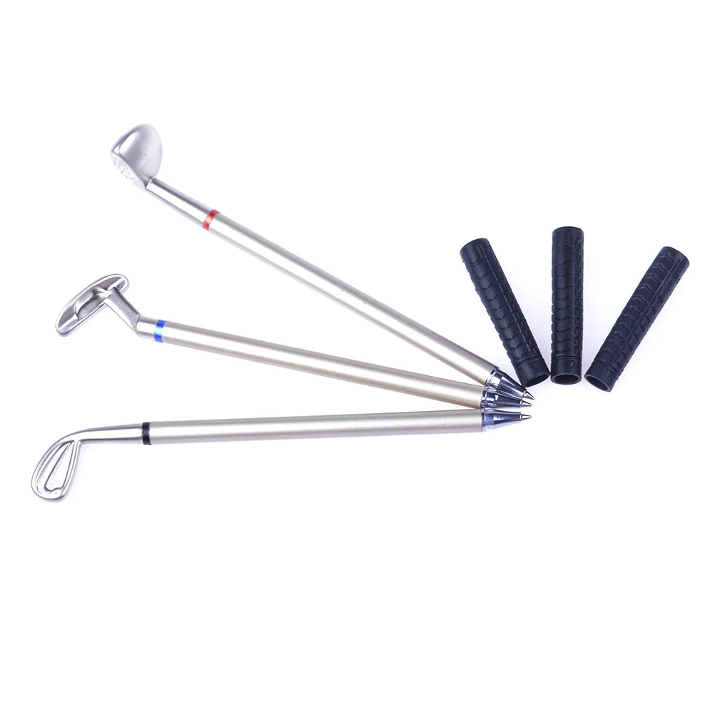 

3Pcs Unique Golf Club Ballpoint Pen Set Aluminum Construction Creative Desktop Accessory Gift for Stationery Fans 3 Pen