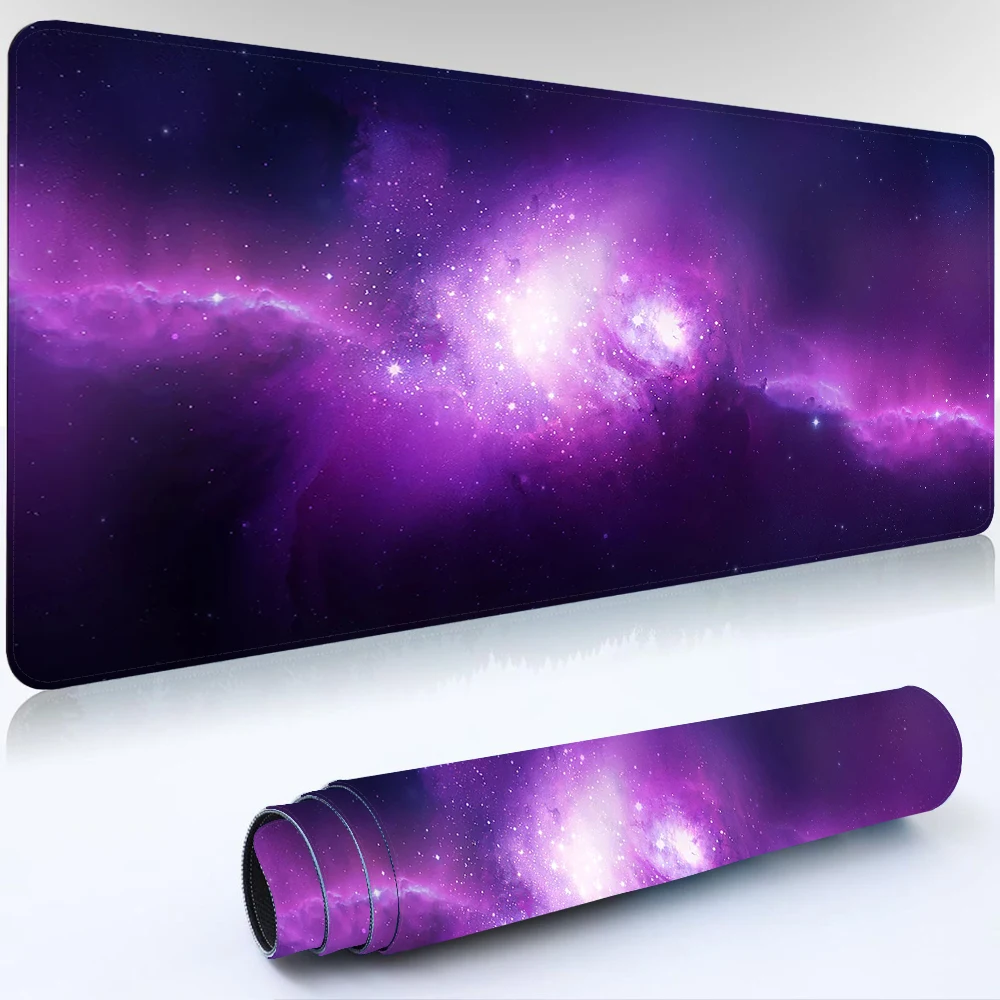 لوحة ماوس أرجوانية مقاس Xl، لوحة ماوس سديم Xxl، حصيرة لوحة مفاتيح ألعاب Xl، الكون السماوي مع حصيرة النجوم والكواكب