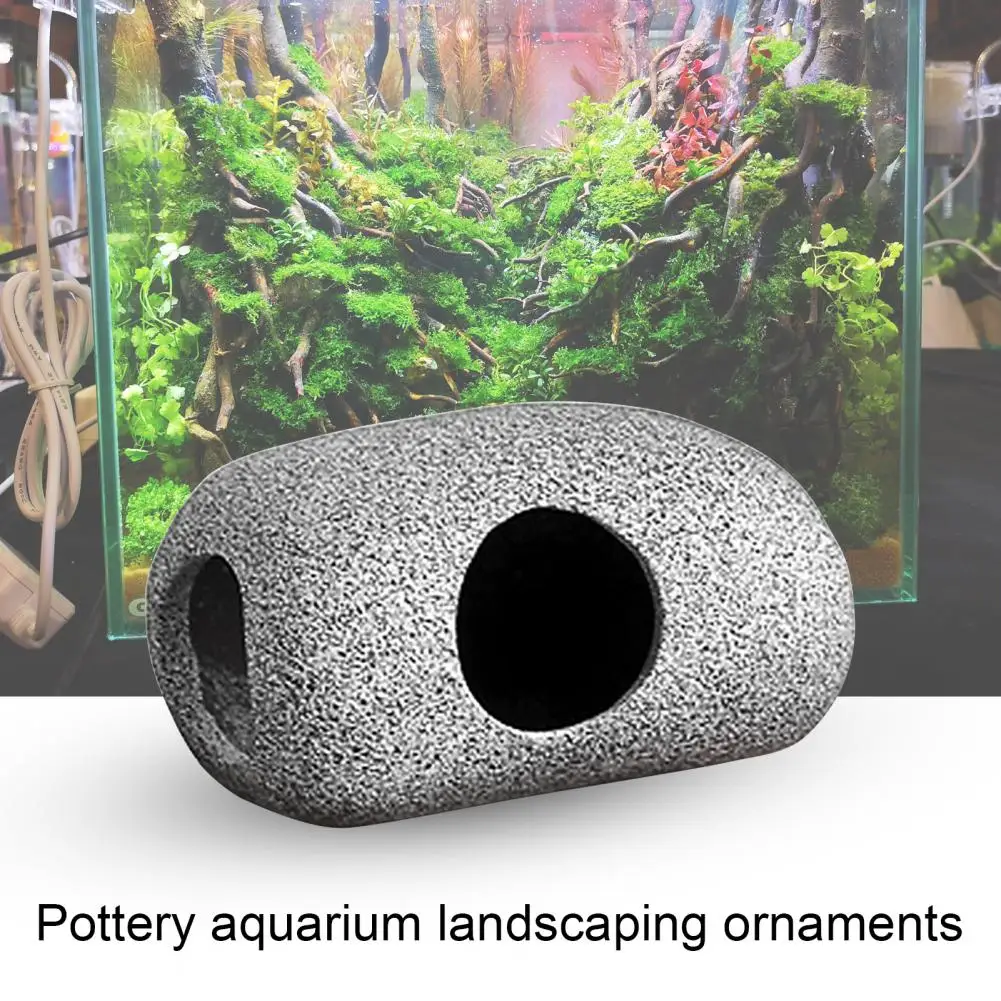 High Quality Aquarium Cave Safe Delicate Aquarium Decoration Rock Cave  Landscaping Hiding Stone House for Aquarium